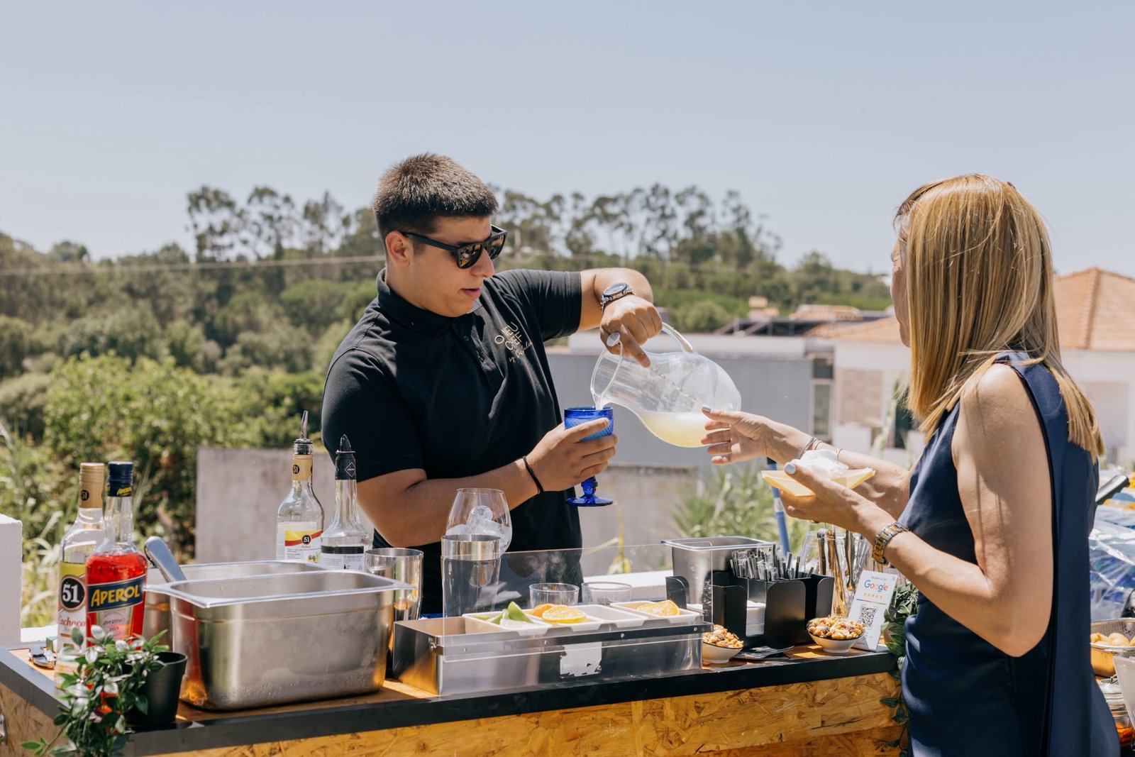 Cocktails e serviço de bar O.MeuChef durante um evento