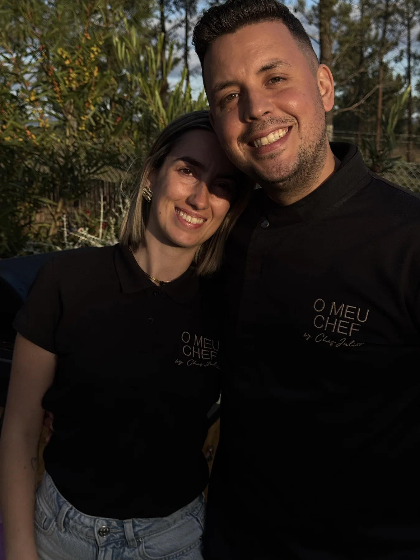 Joana e Chef Jonathan Julião, fundadores da O.MeuChef