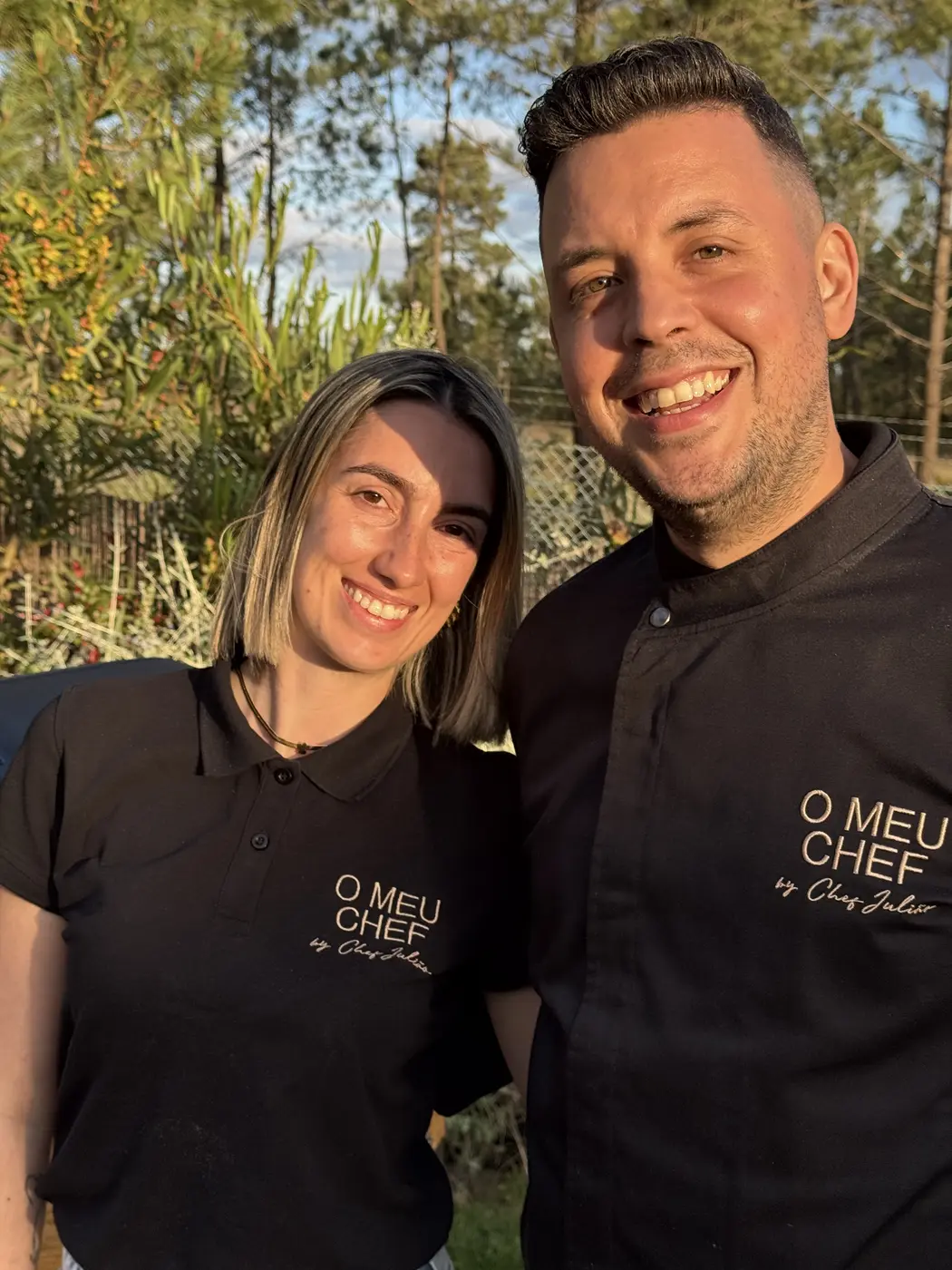 Joana e Chef Jonathan Julião, a equipa por trás da O.MeuChef